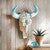 Turquoise Tribal Bison Skull Wall Hanging