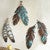 Prairie Skies Turquoise Feathers Wall Art (2pcs)
