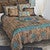 Turquoise Star & Barbed Wire Quilt Bed Set - King