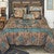 Turquoise Star & Barbed Wire Quilt Bed Set - King