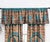 Turquoise Star & Barbed Wire Lined Valance