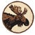 Moose Portrait Hooked Wool Chair Pad