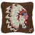 Chief Legacy Hooked Wool Pillow
