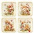 Forest Friends Canape Plates - Set of 4
