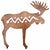 Designer Moose Garden Statue