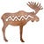 Tribal Moose Cutout Wall Art
