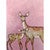 Sweet Doe & Fawn on Pink Canvas Print