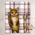 Fox & Bunny Pair on Plaid Canvas Print