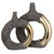 Golden Peak Ceramic Vases - Set of 2