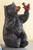 Bear & Cardinal Sculpture