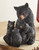 Black Bear Triplets Sculpture
