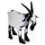 Rustic Goat Recycled Metal Sculpture - Small
