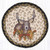 Fall Buck Round Trivets - Set of 3