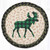 Green Wandering Moose Round Trivets - Set of 3