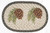 Pinecone Flourish Oval Placemats - Set of 2
