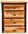 Hickory 4 Drawer Chest