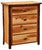 Hickory 4 Drawer Chest