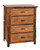 Hickory 4 Drawer Chest