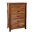 Hickory 5 Drawer Chest