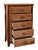 Hickory 5 Drawer Chest