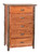Hickory 5 Drawer Chest