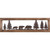 Bear Family Metal & Wood Wall Art