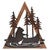 Bear Canoe Metal Wall Art