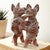 Southwest Dancing Dogs Clay Sculpture