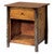 Black Forest Hickory Natural Bark Open Nightstand