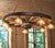 Large Wagon Wheel Chandelier with Downlights - Antique Brass - OVERSTOCK