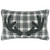 Gray Plaid Antler Pillow - OUT OF STOCK UNTIL 09/04/2025