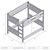 Appalachian Lodge Queen Bunk Bed - Ladder Right