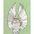 Angelic Owl on Green Canvas Print