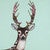 Merry Gingerbread Deer Canvas Print