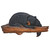 Bear on Branch Carved Wood Wall Art