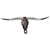 Authentic Longhorn Skull with Brindle Cowhide & Bronze Glass Bands - OVERSTOCK