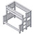 Barnwood Double/Single Bunkbed