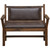 Barnwood Upholstered Bench with Arms & Back