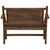 Barnwood Upholstered Bench with Arms & Back