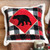 Bear Plaid Plush Pillow