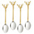 Gilded Antler Charm Spoons - Set of 4