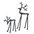 Midnight Antlers Iron Sculptures - Set of 2