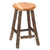 Hickory Round Bar Stool w/Hickory Seat (Non-Swivel) - 24 Inch
