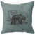 Bear Scene Linen Pillow - Ocean