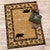 Pinecone Border Bear Rug - 5 x 7