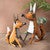 Fox Pair Recycled Metal Sculptures
