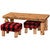 Cedar Open Coffee Table with Two Footstools - Standard Finish