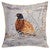 Winter Pheasant Dancing Needlepoint Pillow