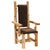 Cedar Log High Back Upholstered Arm Chair