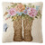 Boots & Blooms Hooked Pillow